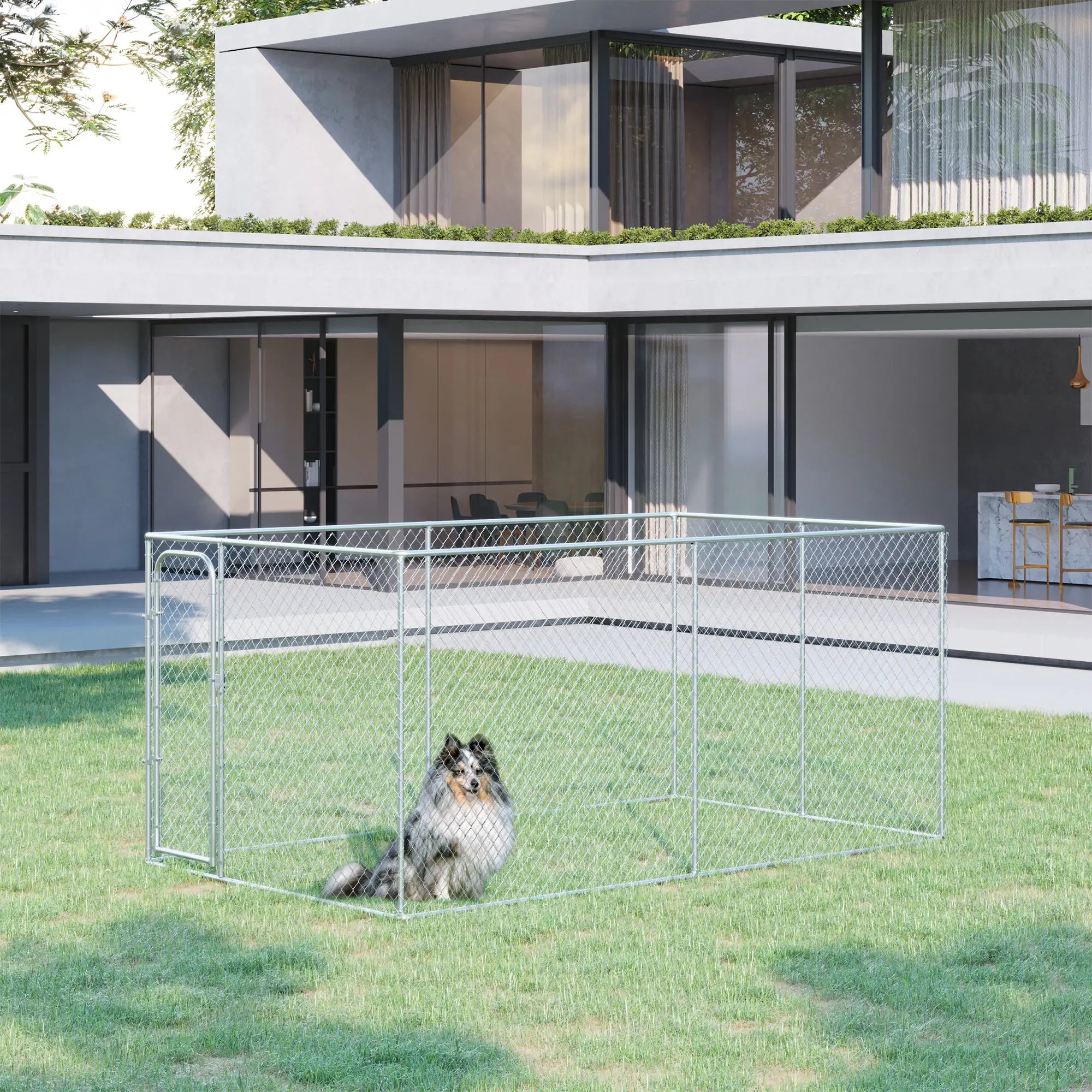 13.1' x 7.5' x 6' Dog Playpen, Galvanized Steel Frame, 99 Sq. Ft. Houses, Kennels & Pens at Gallery Canada