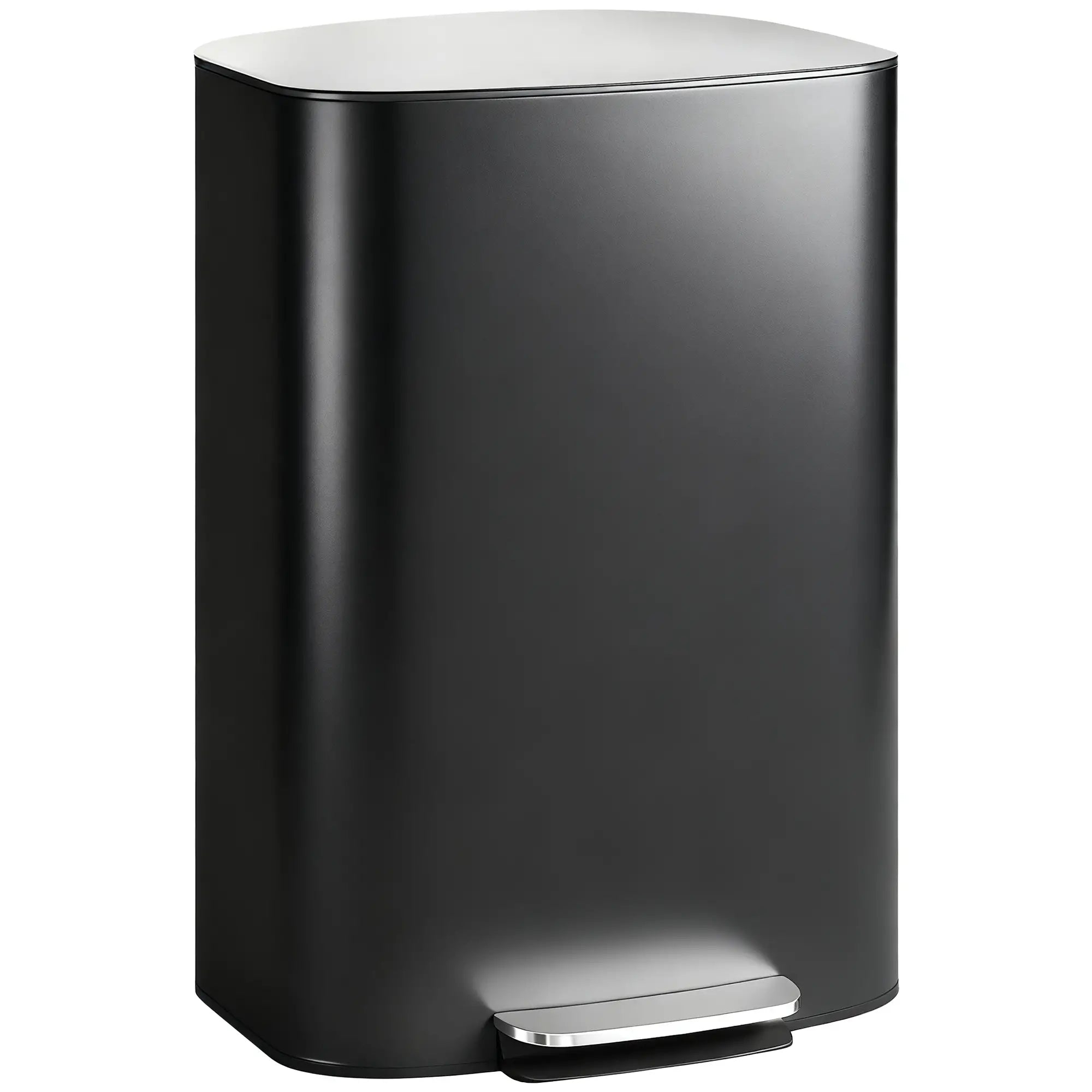 13.2 Gal Fingerprint-Proof Trash Can, Black Kitchen Trash Cans at Gallery Canada
