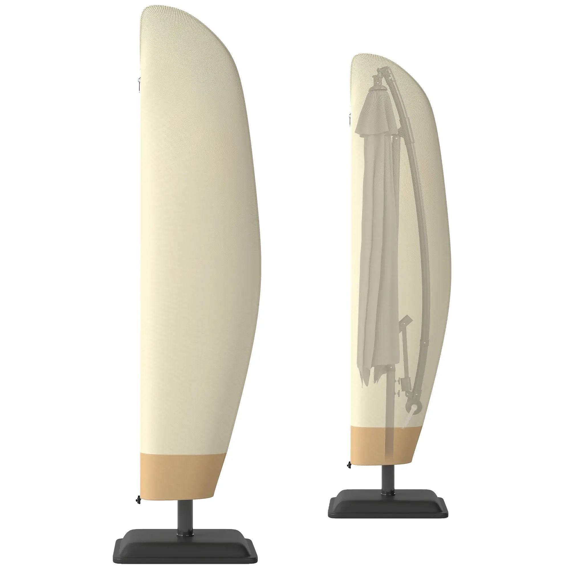 87-Inch Patio Umbrella Cover, 10ft to 13ft, Coffee and Beige Umbrella Covers Beige, Coffee at Gallery Canada