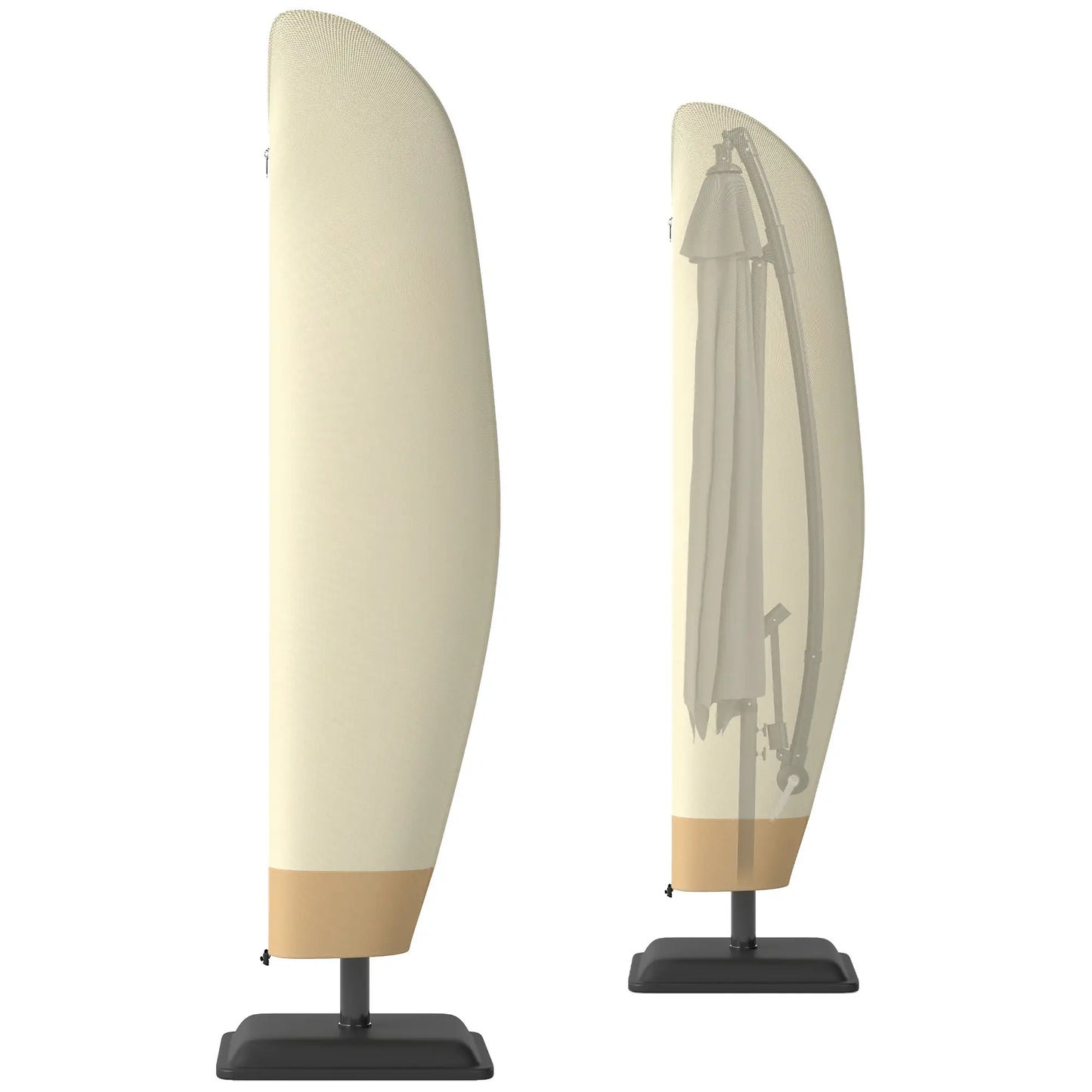 87-Inch Patio Umbrella Cover, 10ft to 13ft, Coffee and Beige Umbrella Covers Beige, Coffee at Gallery Canada