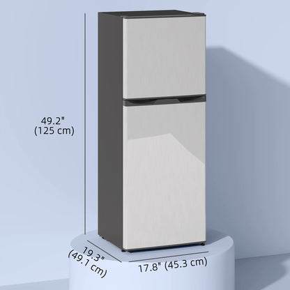 Double Door Mini Fridge with Freezer, 4.6 Cu.Ft, Silver Small Kitchen Appliances at Gallery Canada