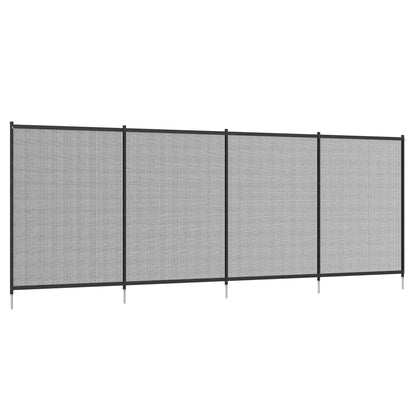4 Panel Swimming Pool Fence, Aluminum Rustproof, 4' x 12', Black Garden Fences at Gallery Canada