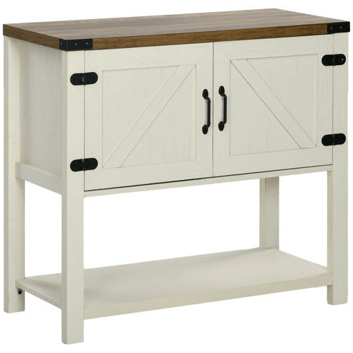 Farmhouse Kitchen Storage Cabinet, Free Standing Sideboard, White