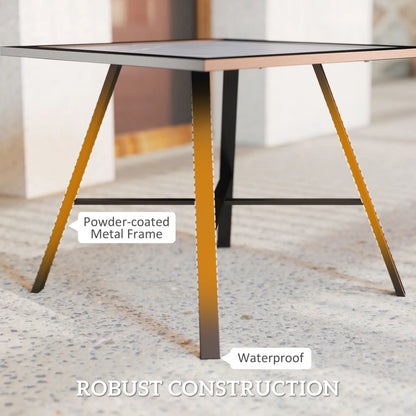 Small Outdoor Side Table, SPC Tabletop, Grey Patio Side Tables at Gallery Canada