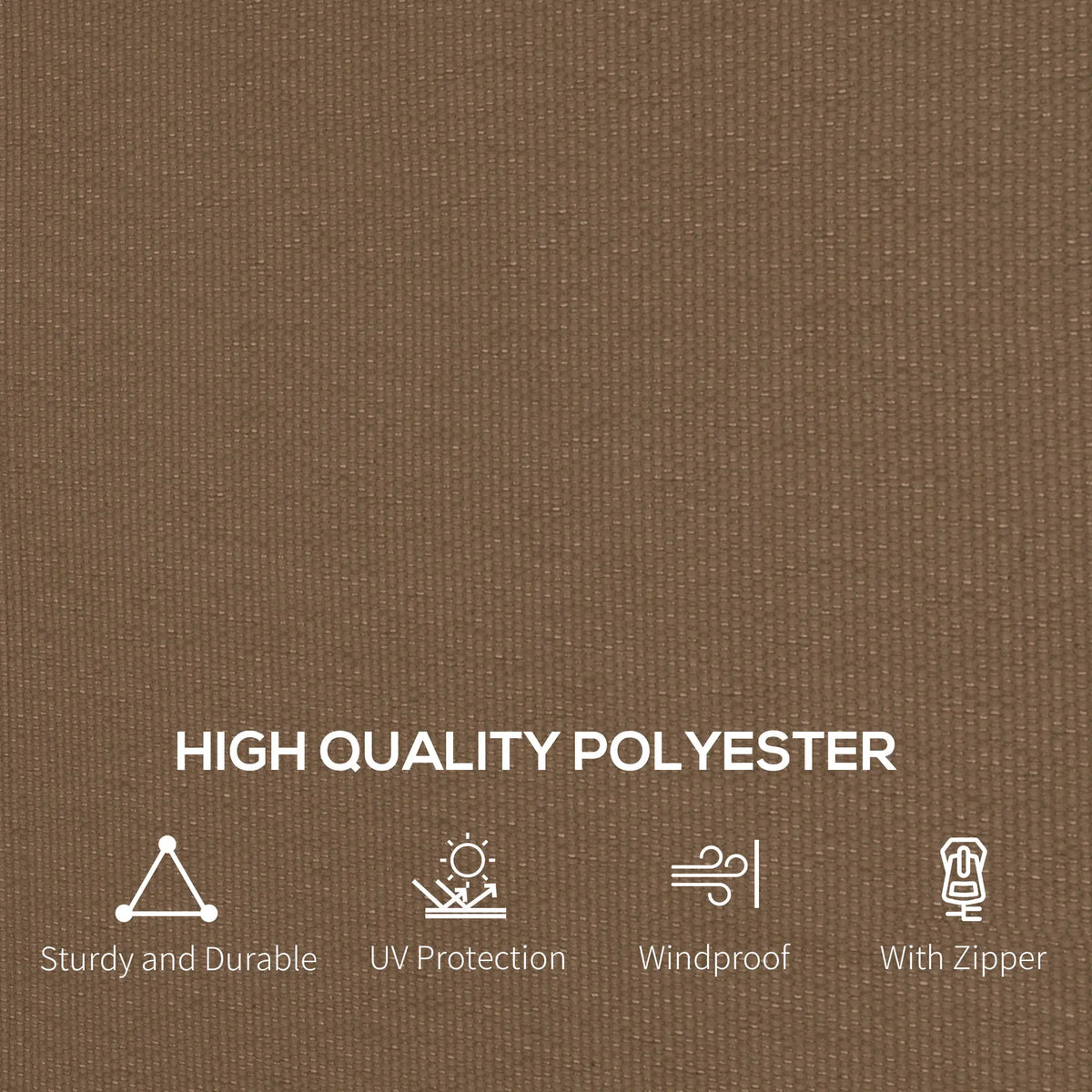 4-Panel Gazebo Curtains, Privacy Sidewall for 10' x 13' Canopy, Dark Brown