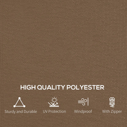 4-Panel Gazebo Curtains, Privacy Sidewall for 10' x 13' Canopy, Dark Brown