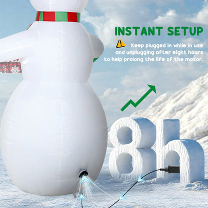 7FT Snowman Inflatable with Motion Music, LED Light Projector Christmas Inflatables at Gallery Canada