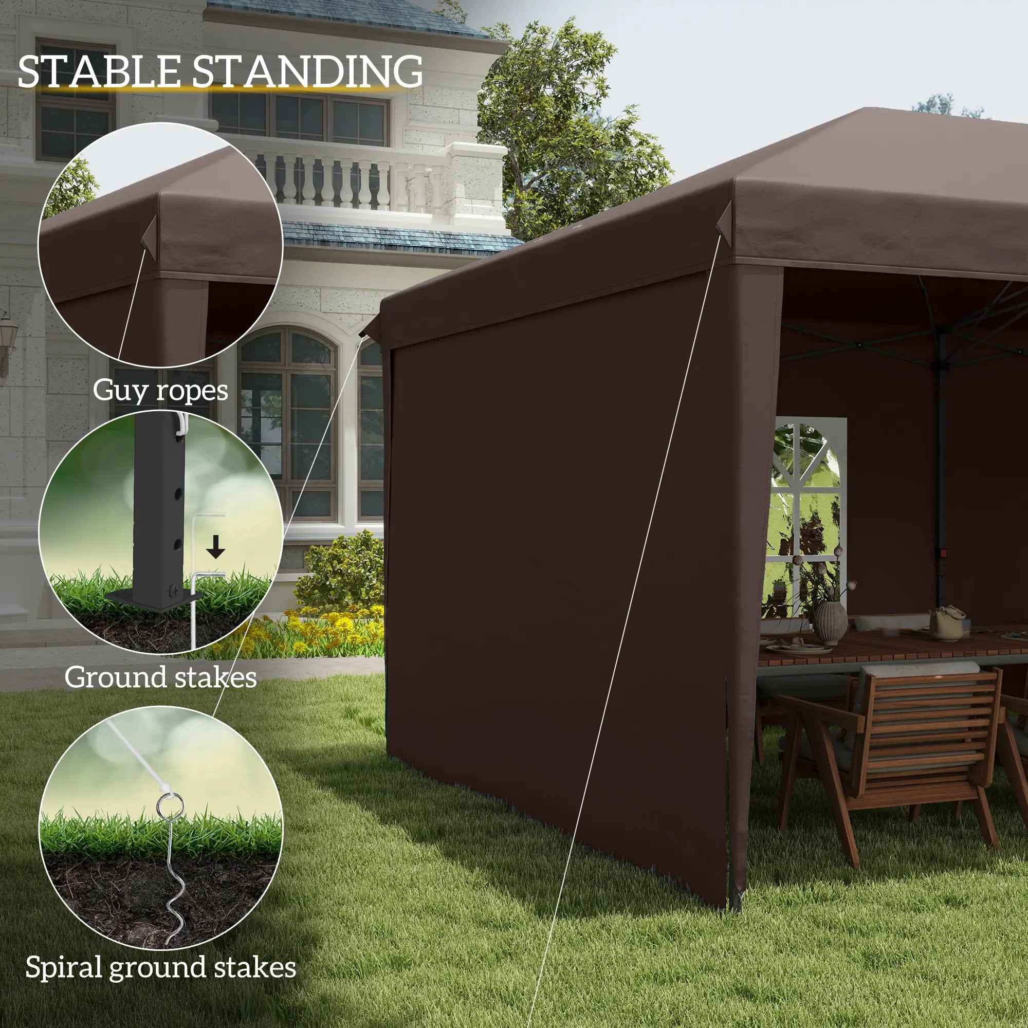 10' x 20' Pop Up Canopy Tent, Instant Shelter, Carrying Bag, Coffee Pop Up Canopies at Gallery Canada
