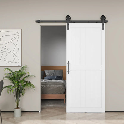 36inx84in Barn Door, 6FT Sliding Hardware Kit, White Door Hardware at Gallery Canada