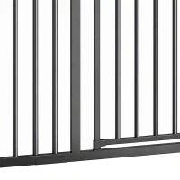 Barrière pour bébé et animal 3 extensions, fermeture automatique, 36"H, noir