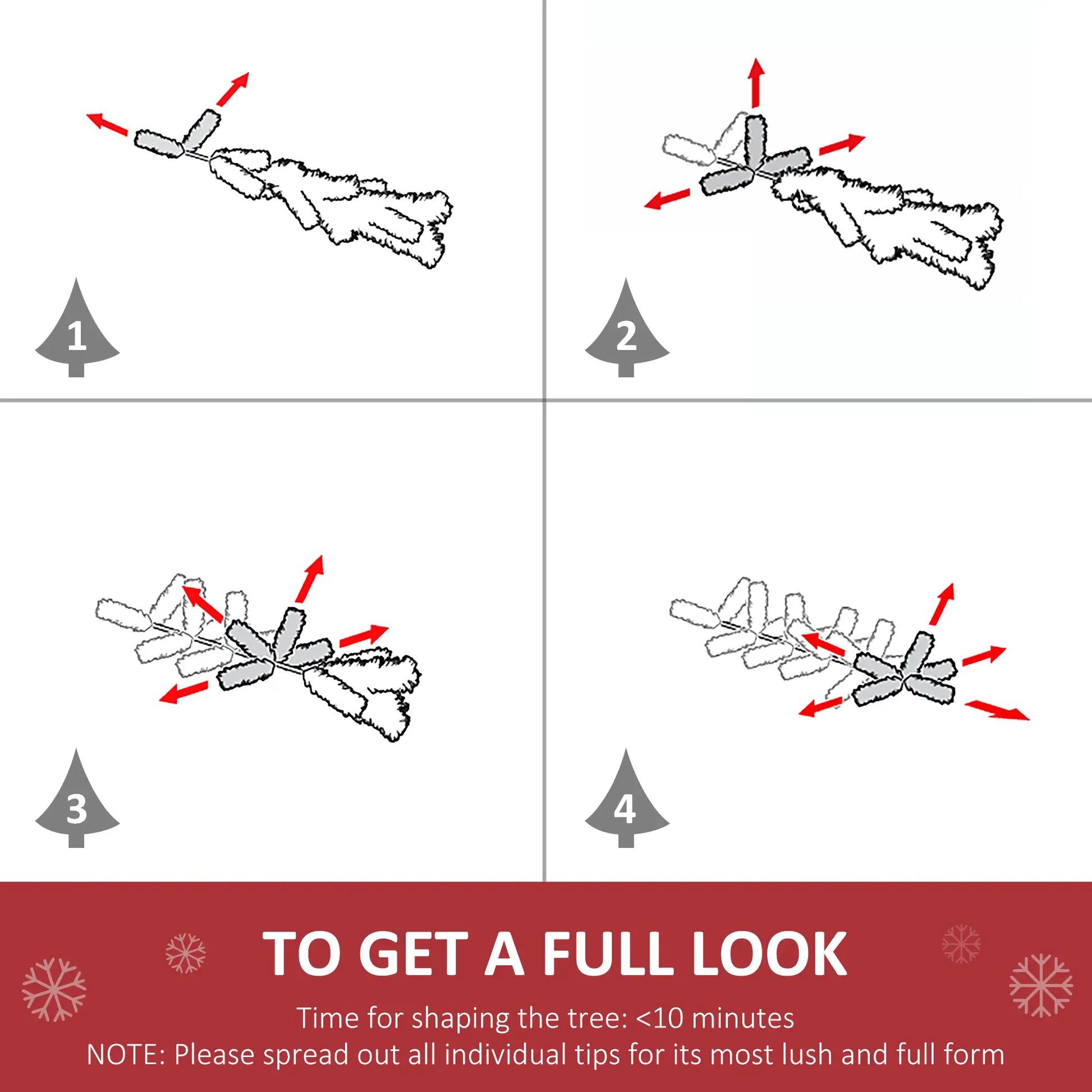 2.5ft Prelit LED Mini Christmas Tree, Pine Needles Pinecones Decor, Berry Pre Lit Christmas Trees at Gallery Canada