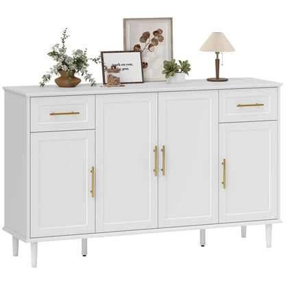 55" Buffet Cabinet, Soft-Close Doors, 2 Drawers, 3 Shelves, White Bar Cabinets at Gallery Canada