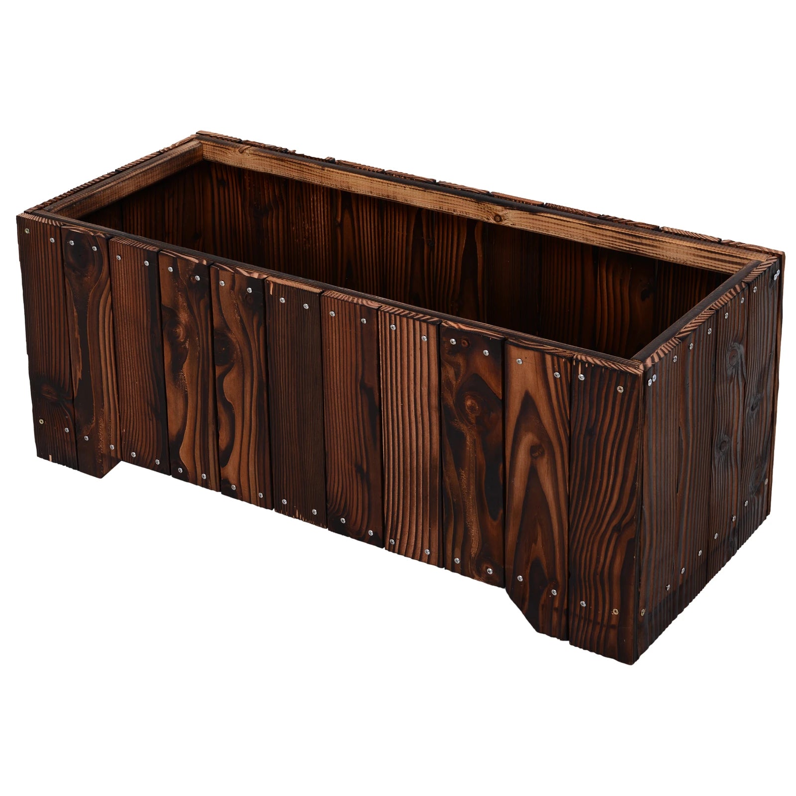 37.5"x15"x15.75" Raised Garden Bed, Wooden Planter for Outdoor Plants Wooden Planter Boxes at Gallery Canada