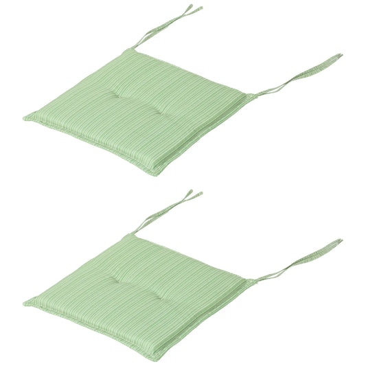 2-Piece Seat Cushion Set, Outdoor Patio Chair, Button Tufted, Green Patio Chair Cushions Green at Gallery Canada