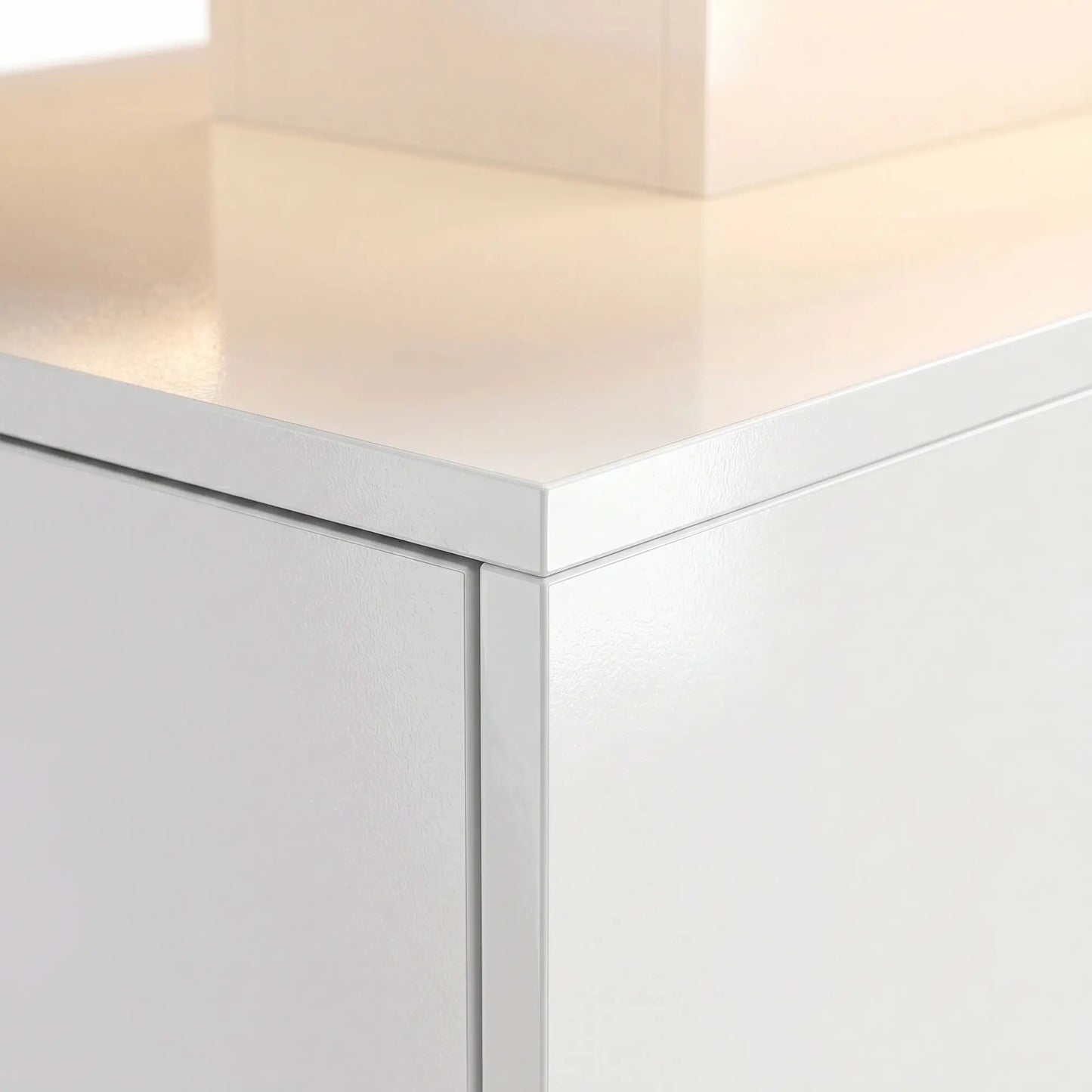 LED Coffee Table With Storage, 2-Tier, White Coffee Tables at Gallery Canada