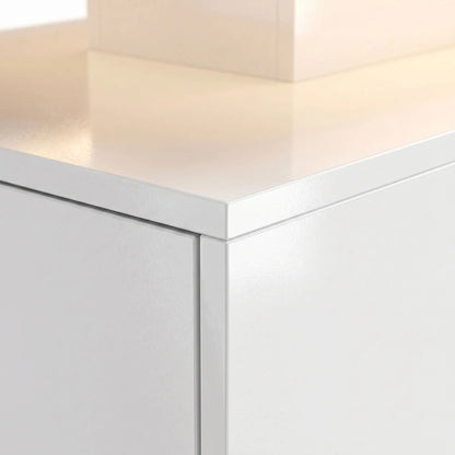 LED Coffee Table With Storage, 2-Tier, White Coffee Tables at Gallery Canada