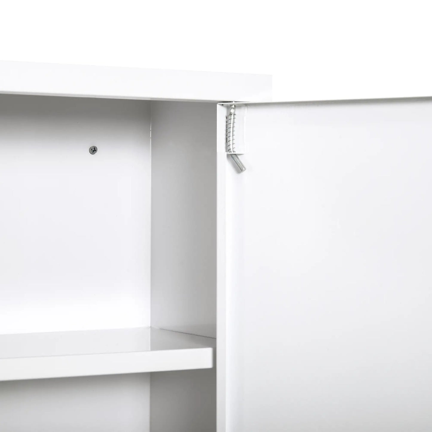 Wall Mount Medicine Cabinet, 3 Tier Steel, Lockable with 2 Keys, White Wall Mounted Cabinets at Gallery Canada