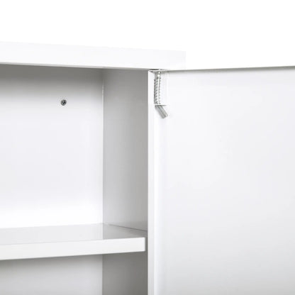 Wall Mount Medicine Cabinet, 3 Tier Steel, Lockable with 2 Keys, White Wall Mounted Cabinets at Gallery Canada