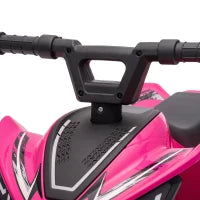 6V Kids ATV, 4 Wheels Quad, Button Control, Rose Red