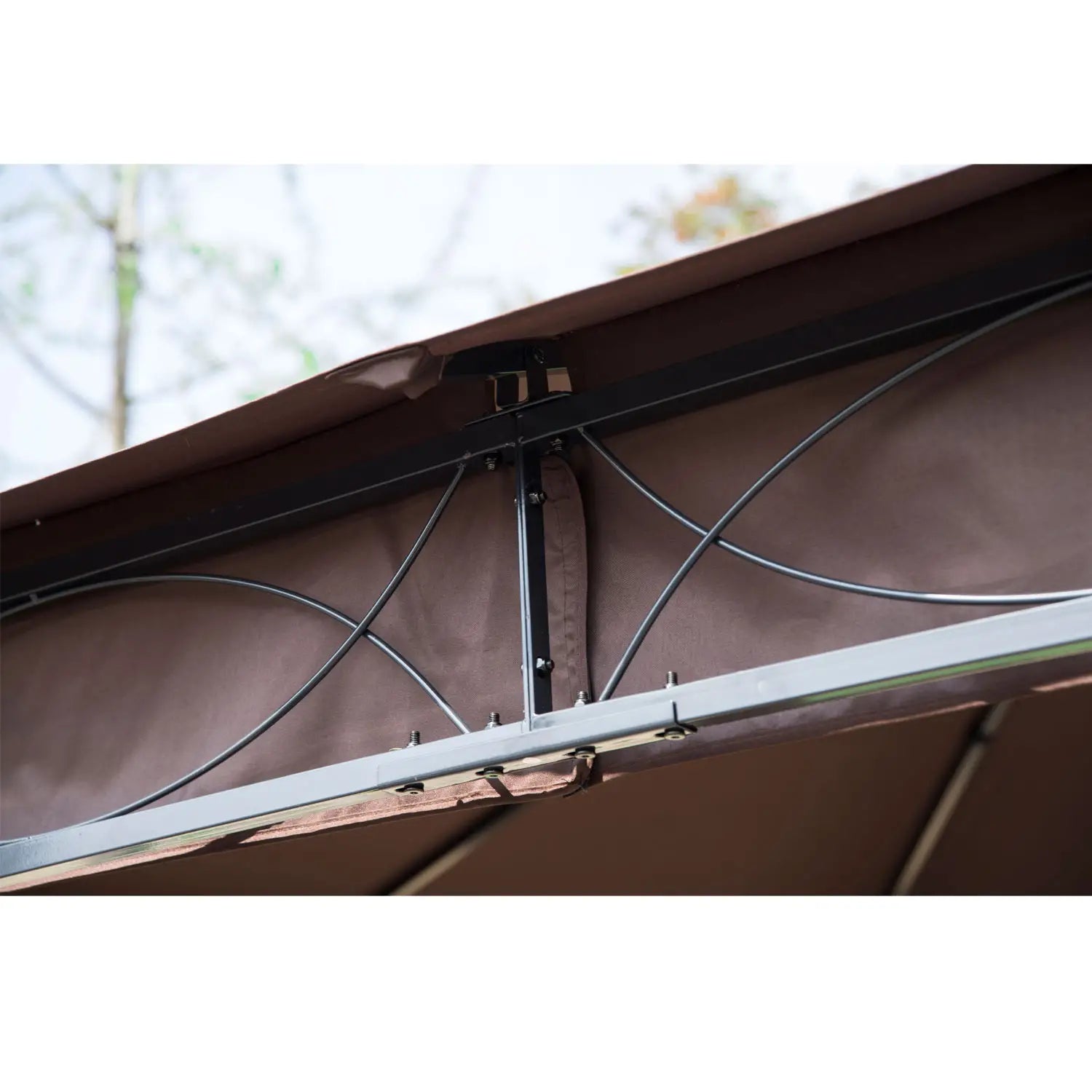 10x10ft Steel Garden Gazebo, Patio Canopy, Outdoor Event Tent Gazebos at Gallery Canada