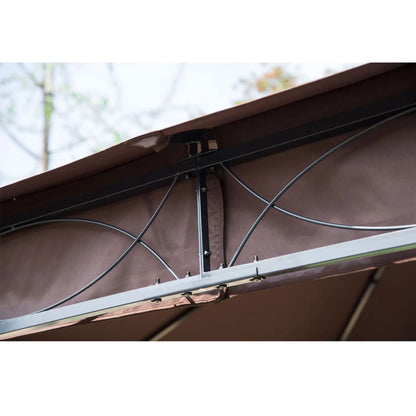 10x10ft Steel Garden Gazebo, Patio Canopy, Outdoor Event Tent Gazebos at Gallery Canada