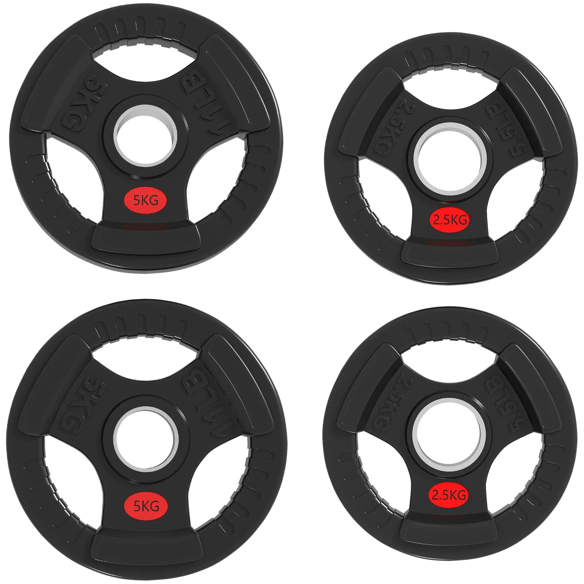 Weight Plates Set, 2-Inch Barbell Weights, 2 x 6lbs, 2 x 11lbs Dumbbells & Barbells Black at Gallery Canada