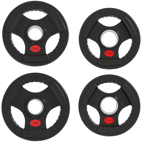 Weight Plates Set, 2-Inch Barbell Weights, 2 x 6lbs, 2 x 11lbs