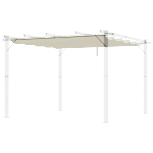 Retractable Pergola Canopy, 10' x 10', Cream White