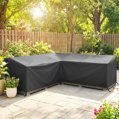 V-Shaped Patio Furniture Cover, Waterproof, 85" x 85", Black Patio Furniture Covers at Gallery Canada