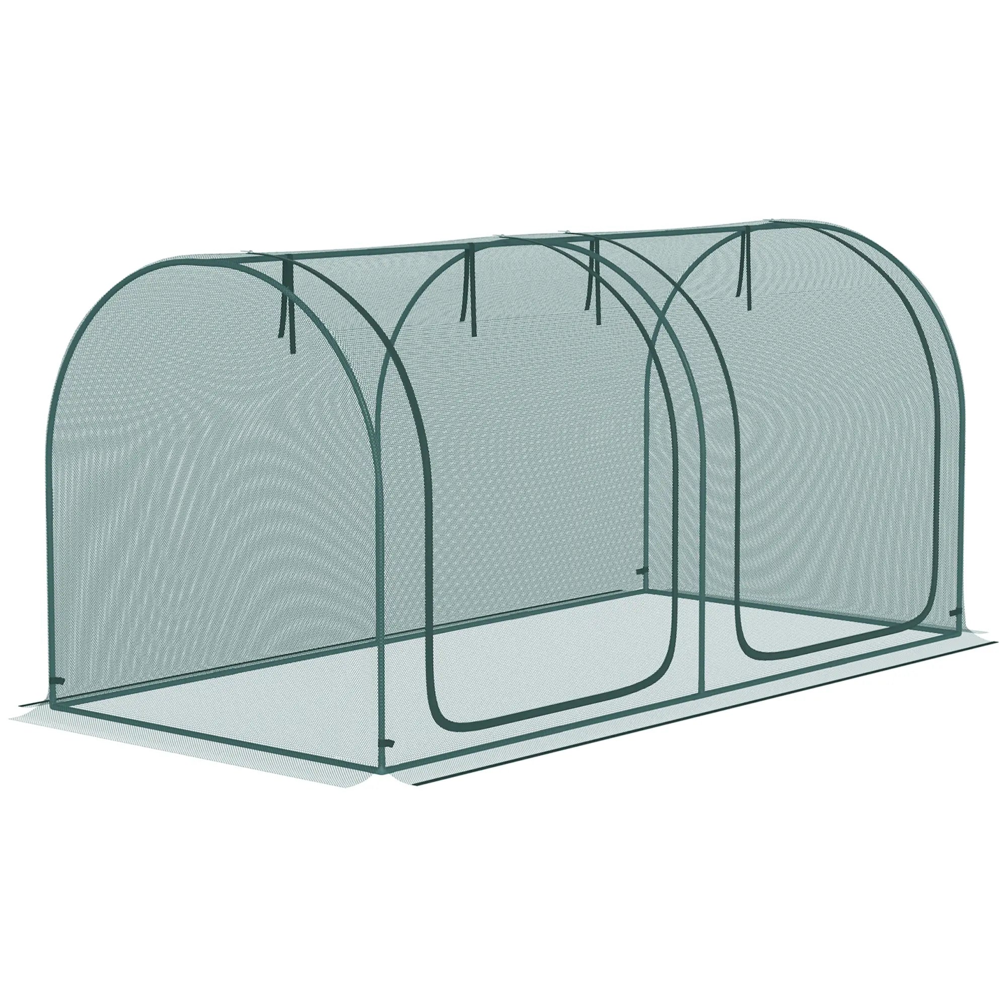 8' x 3' Crop Cage, Garden Plant Protector, Dark Green Walk In Greenhouses at Gallery Canada