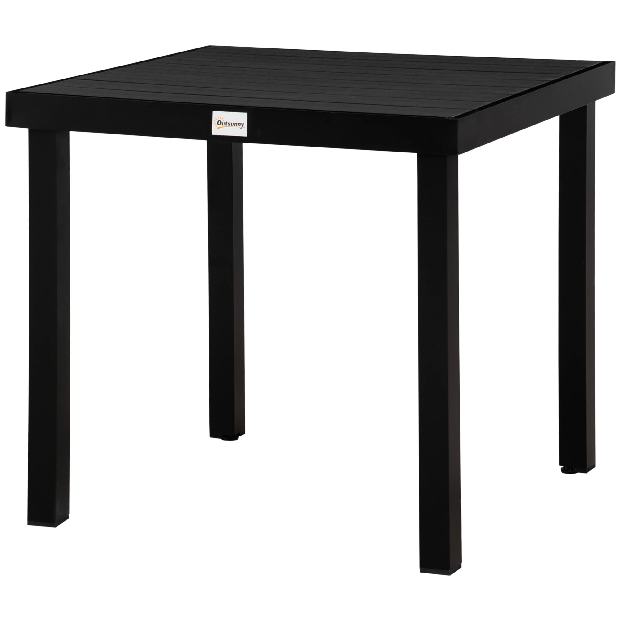 Square Aluminum Patio Dining Table for 4, Outdoor Garden, Black Patio Dinning Tables Black at Gallery Canada