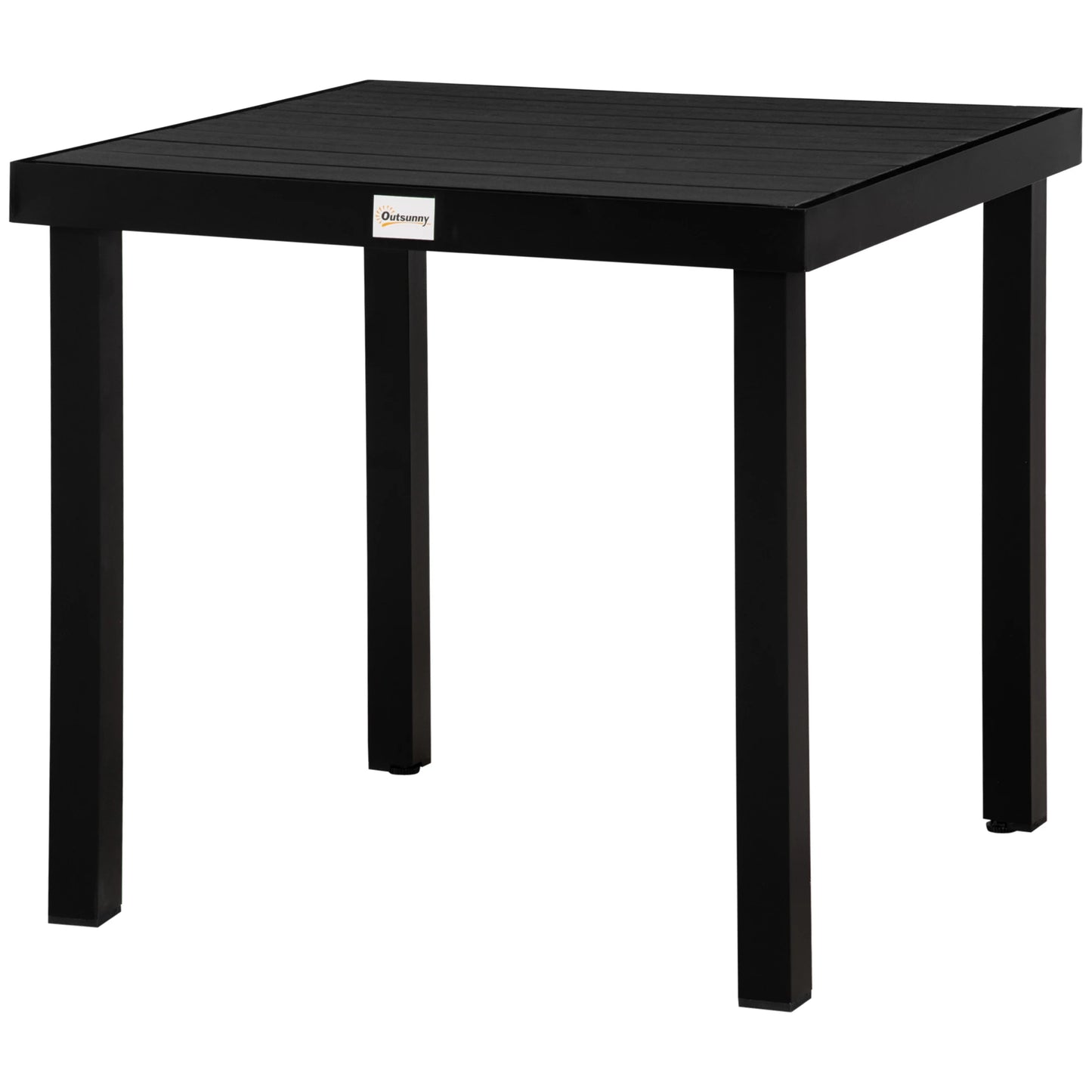 Square Aluminum Patio Dining Table for 4, Outdoor Garden, Black Patio Dinning Tables Black at Gallery Canada
