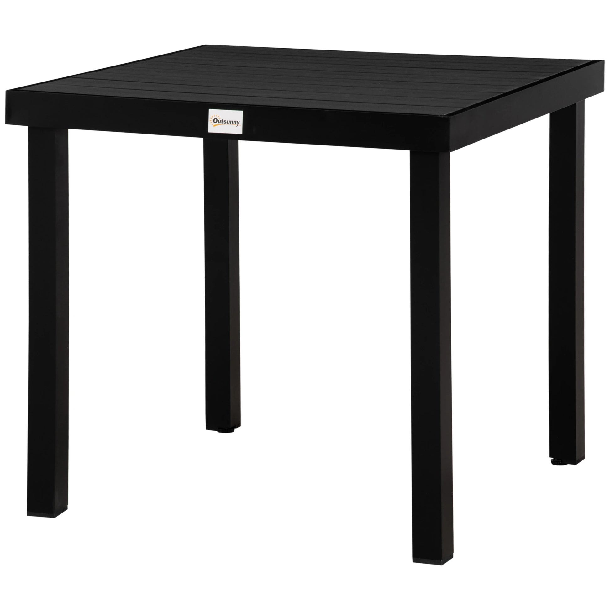 Square Aluminum Patio Dining Table for 4, Outdoor Garden, Black Patio Dinning Tables Black at Gallery Canada