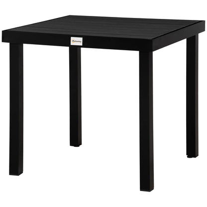 Square Aluminum Patio Dining Table for 4, Outdoor Garden, Black Patio Dinning Tables Black at Gallery Canada