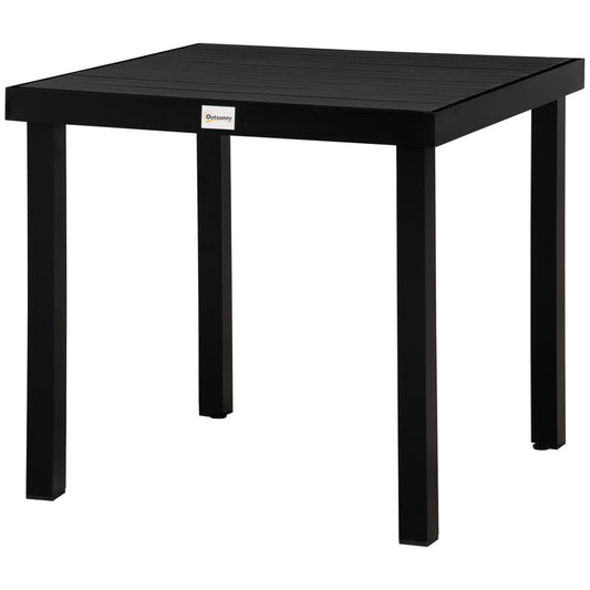 Square Aluminum Patio Dining Table for 4, Outdoor Garden, Black Patio Dinning Tables Black at Gallery Canada