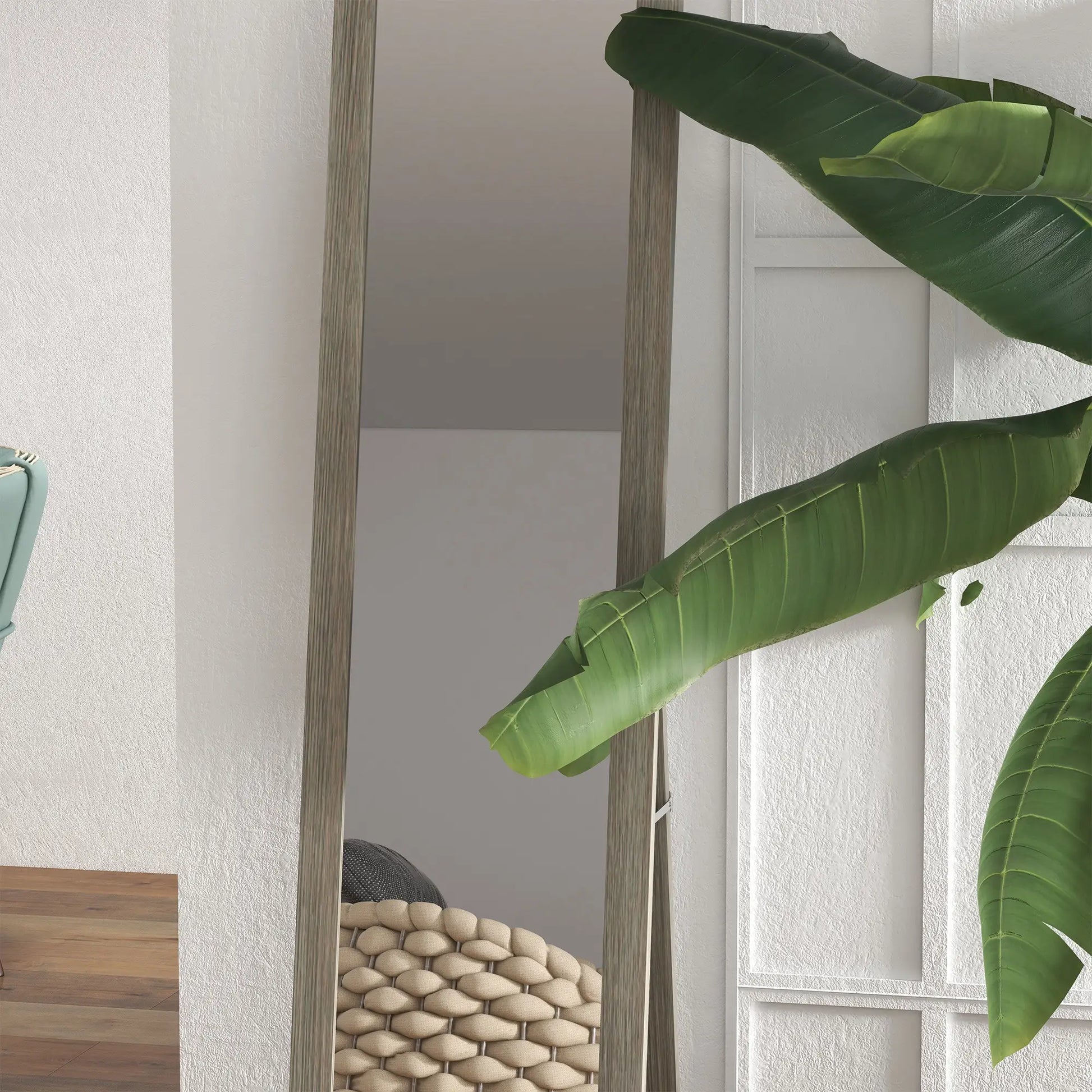 15" x 62" Full Length Mirror, Free Standing, Grey Full Length Mirrors at Gallery Canada