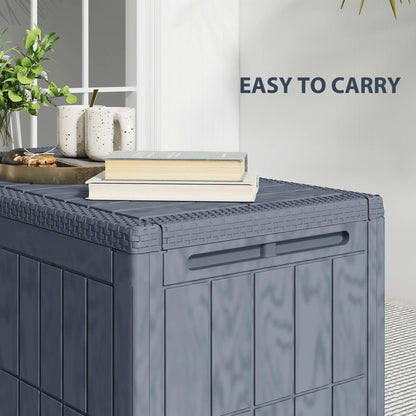 100 Gallon Resin Deck Box, Waterproof Lockable Outdoor Storage Patio Storage Boxes at Gallery Canada