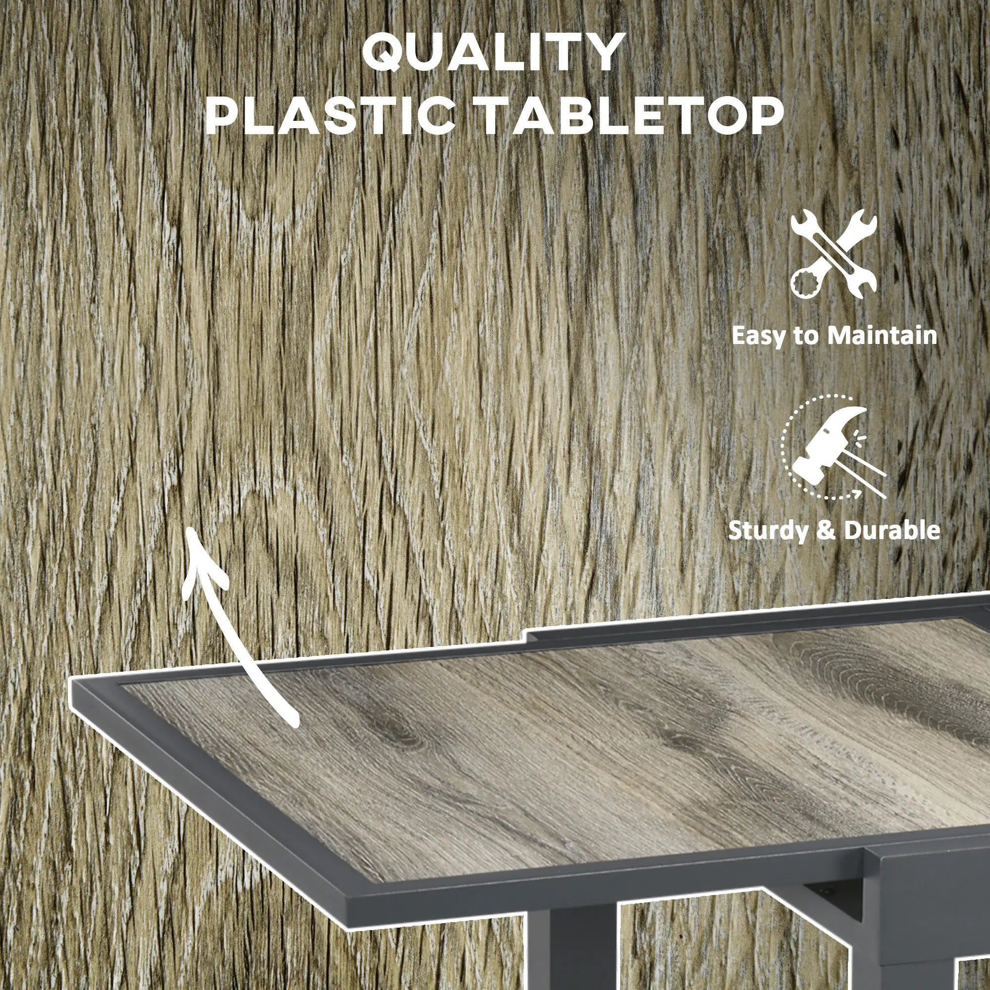 Extendable Dining Table, Rectangular Outdoor Table, Aluminum Frame, Plastic Top, Beige Patio Dinning Tables at Gallery Canada