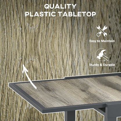 Extendable Dining Table, Rectangular Outdoor Table, Aluminum Frame, Plastic Top, Beige Patio Dinning Tables at Gallery Canada