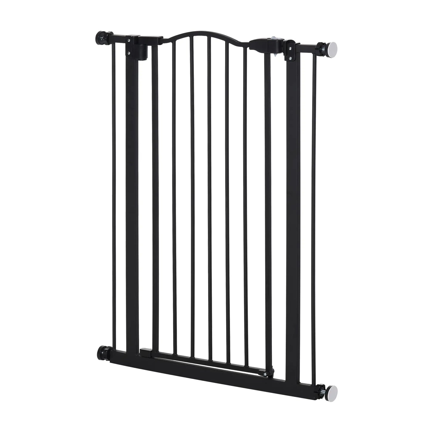 Extra Tall Dog Gate with Door, Pressure Fit, Auto Close, 29-32", Black Houses, Kennels & Pens at Gallery Canada