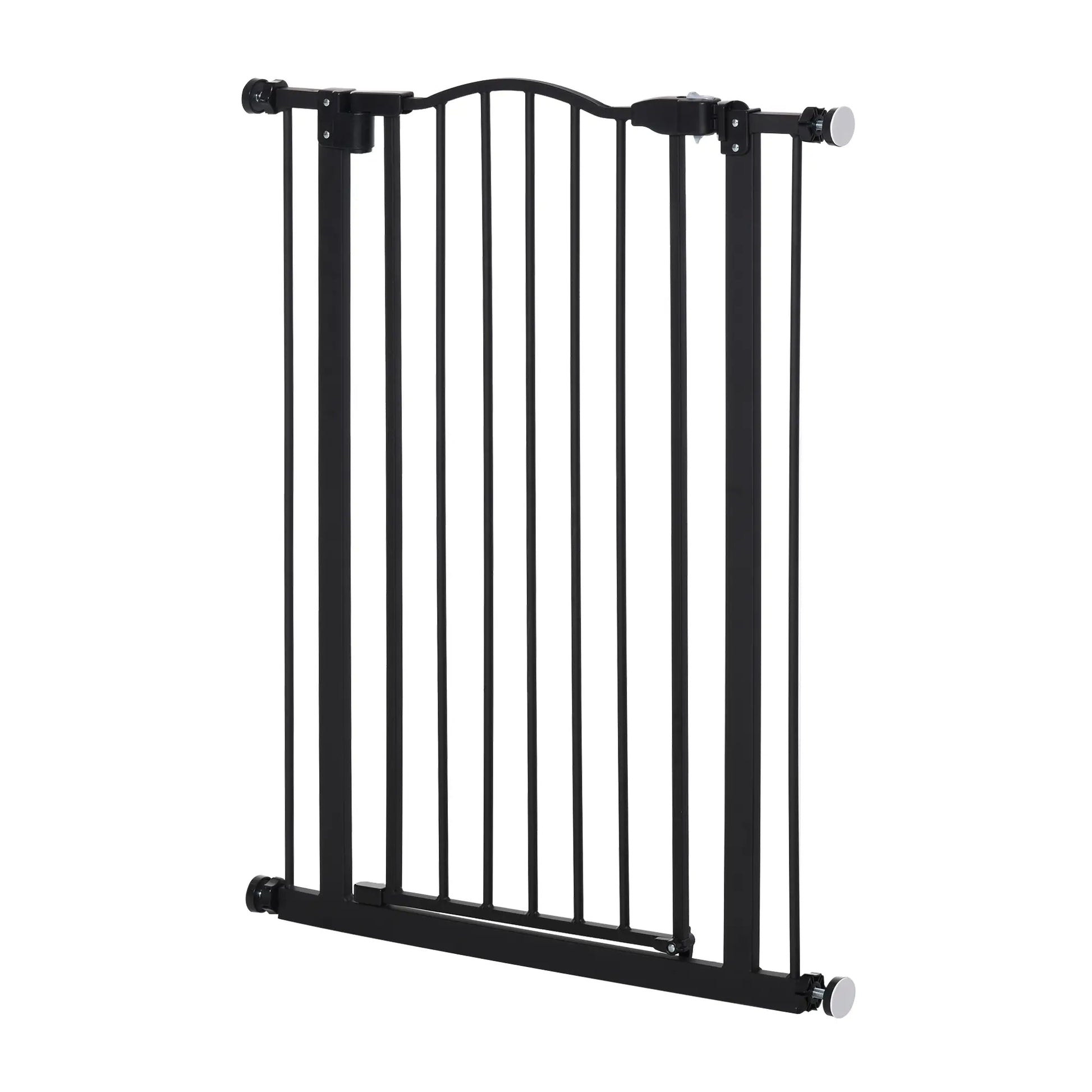 Extra Tall Dog Gate with Door, Pressure Fit, Auto Close, 29-32", Black Houses, Kennels & Pens at Gallery Canada