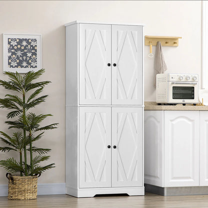 Freestanding Storage Cabinet, Kitchen Pantry with Doors, Shelves Kitchen Pantry Cabinets at Gallery Canada
