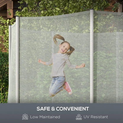 14FT Trampoline Enclosure Net with 8 Poles, Grey Trampolines at Gallery Canada