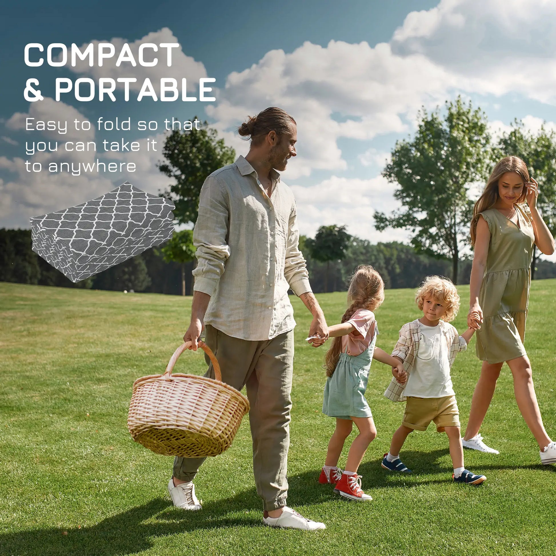 Waterproof Outdoor Rug, 6' x 9', Reversible Mat, Grey & White Outdoor Reversible Rugs at Gallery Canada