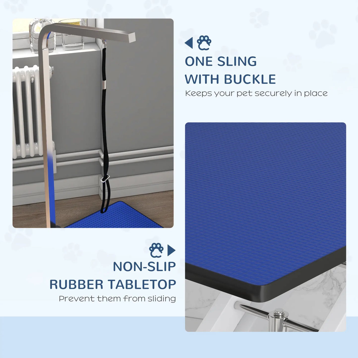 Adjustable Dog Grooming Table With Arm, Noose, Non-Slip, Blue Dog Grooming Tables at Gallery Canada