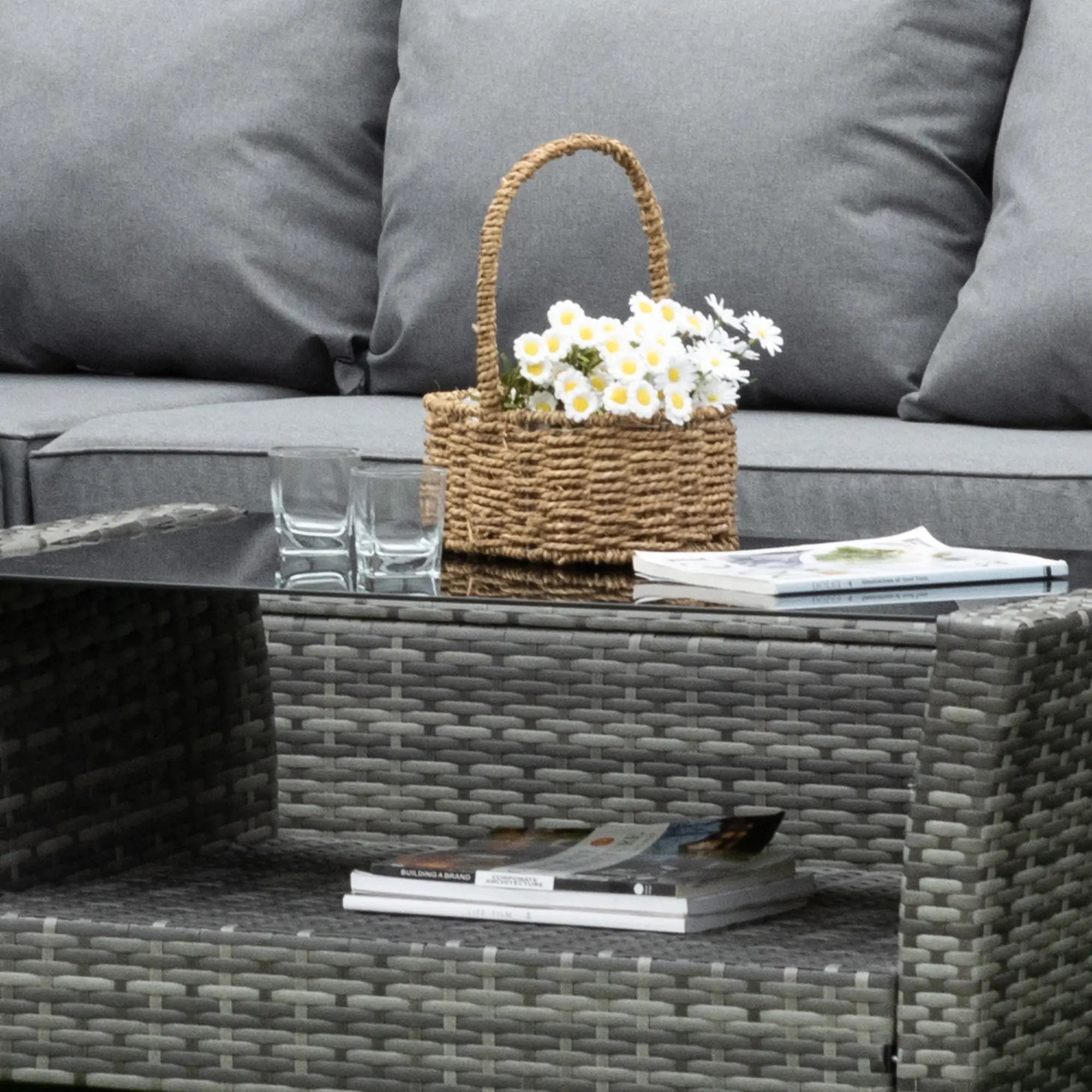 5-Piece Wicker Patio Set, 4