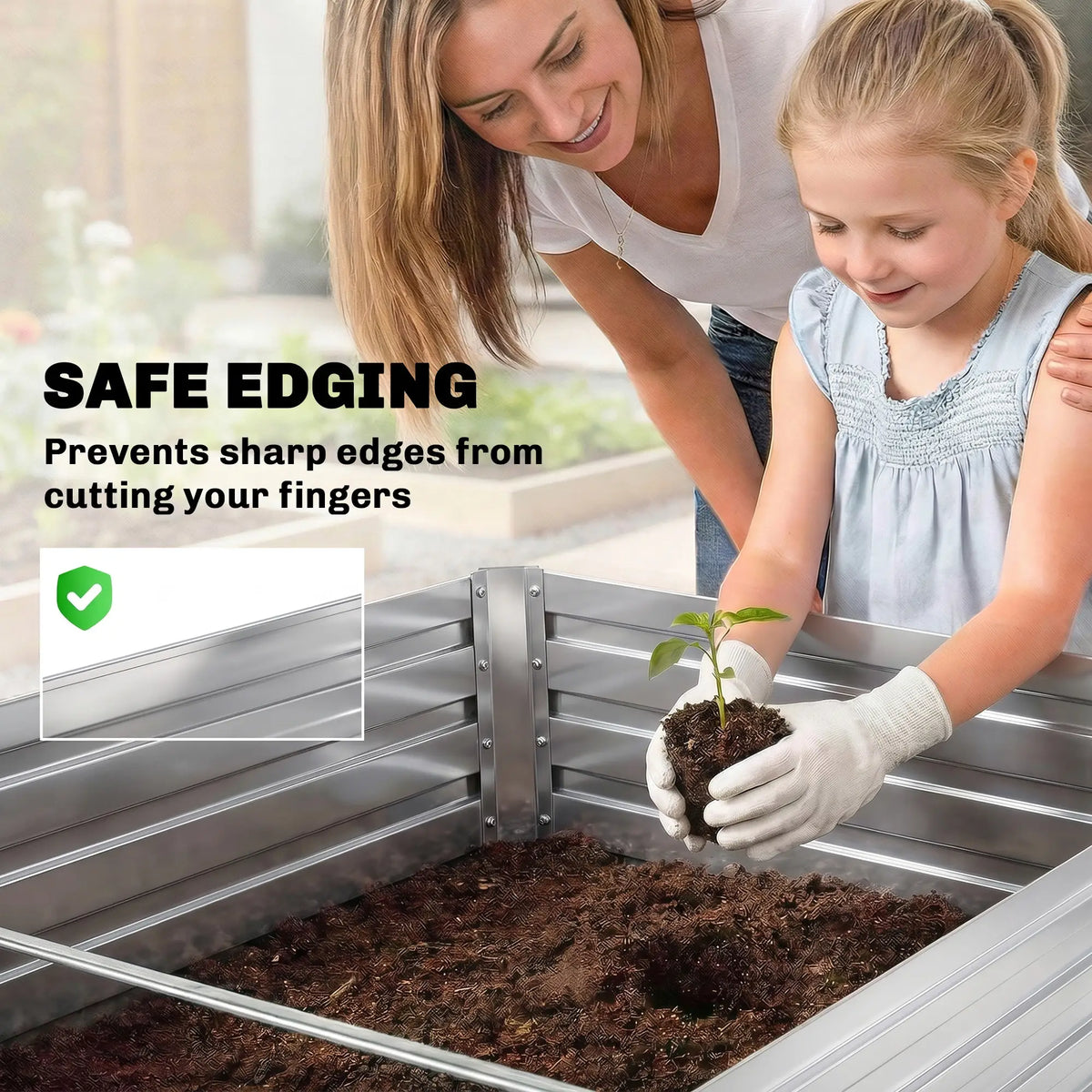 Galvanised Raised Garden Bed Set, 6 x 3 x 2 ft, Silver Galvanized Planter Boxes at Gallery Canada
