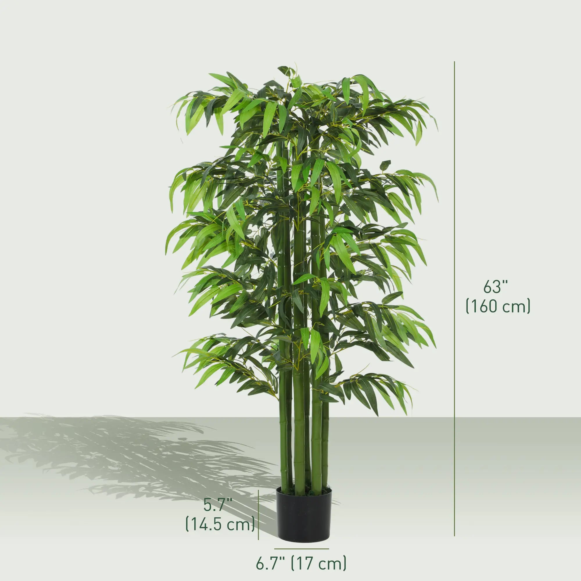 5.3ft Artificial Bamboo Tree Set Of 2, Indoor Fake Plant With Pot Artificial Trees at Gallery Canada