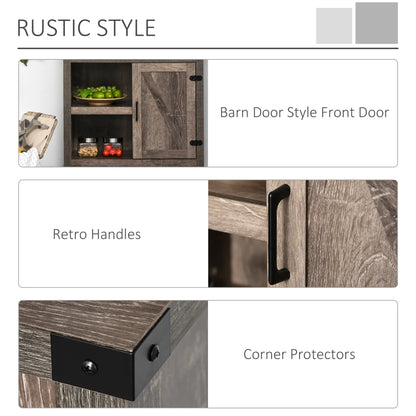 Rustic Barn Door Cabinet, Farmhouse Buffet Sideboard, Dark Oak Bar Cabinets at Gallery Canada