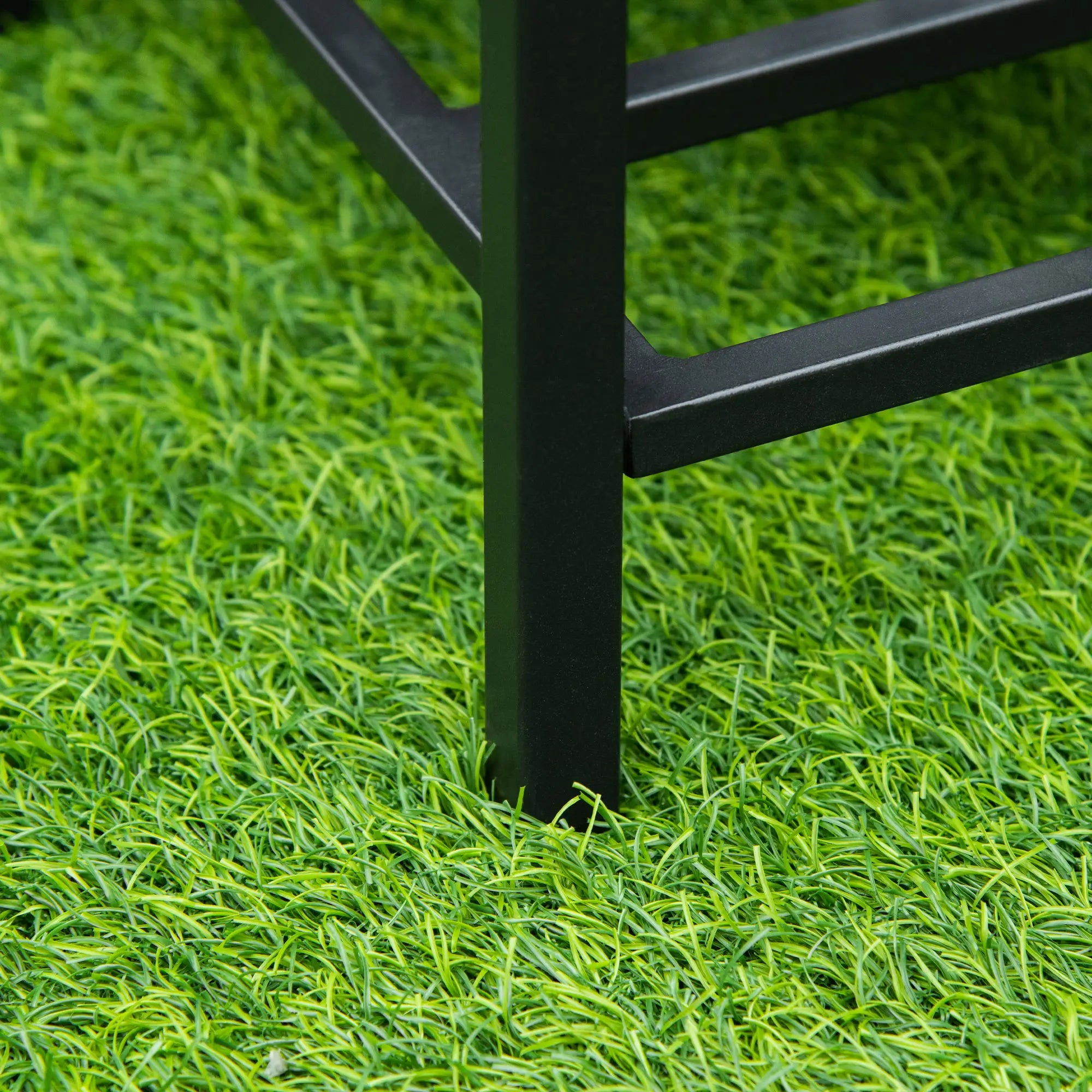 Rattan Raised Garden Box, Elevated Flower Bed with Storage, Black Plant Stands at Gallery Canada